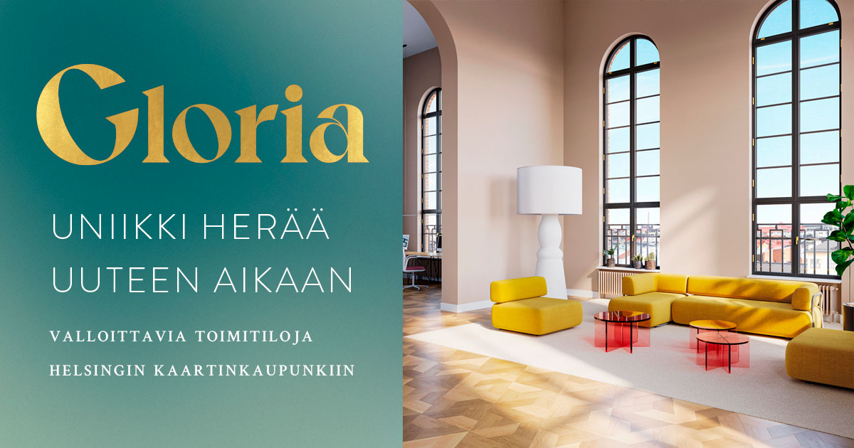 Gloria – Uniikki toimitilakiinteistö – Helsingin ydinkeskustassa